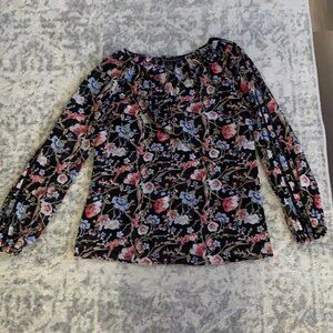 White House Black Market Floral Print Blouse